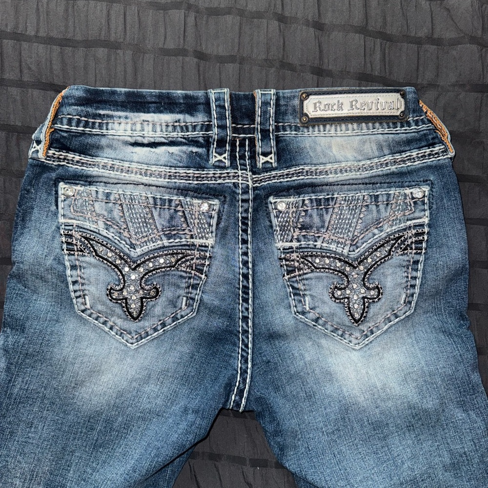 Rock Revival Liri Mid Rise Boot Cut Jeans